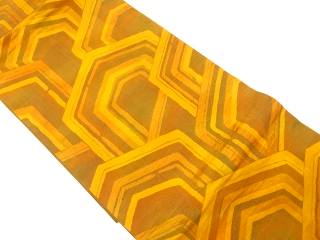 重ね亀甲模様織り出し名古屋帯